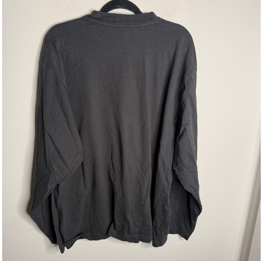 Yeezy GAP x YZY Men's XL Charcoal Mock Neck Long Sleeve T Shirt Casual Athletic - Picture 3 of 4